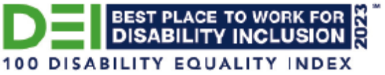 DEI Best place to work for disability inclusion 2023 - 100 disability equality index